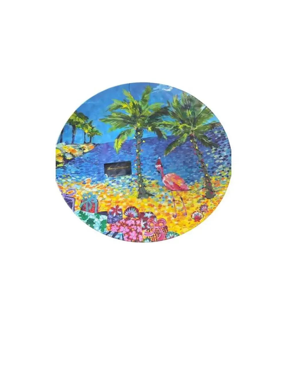 Tommy Bahama Christmas Colorful Tropical Beach Scene